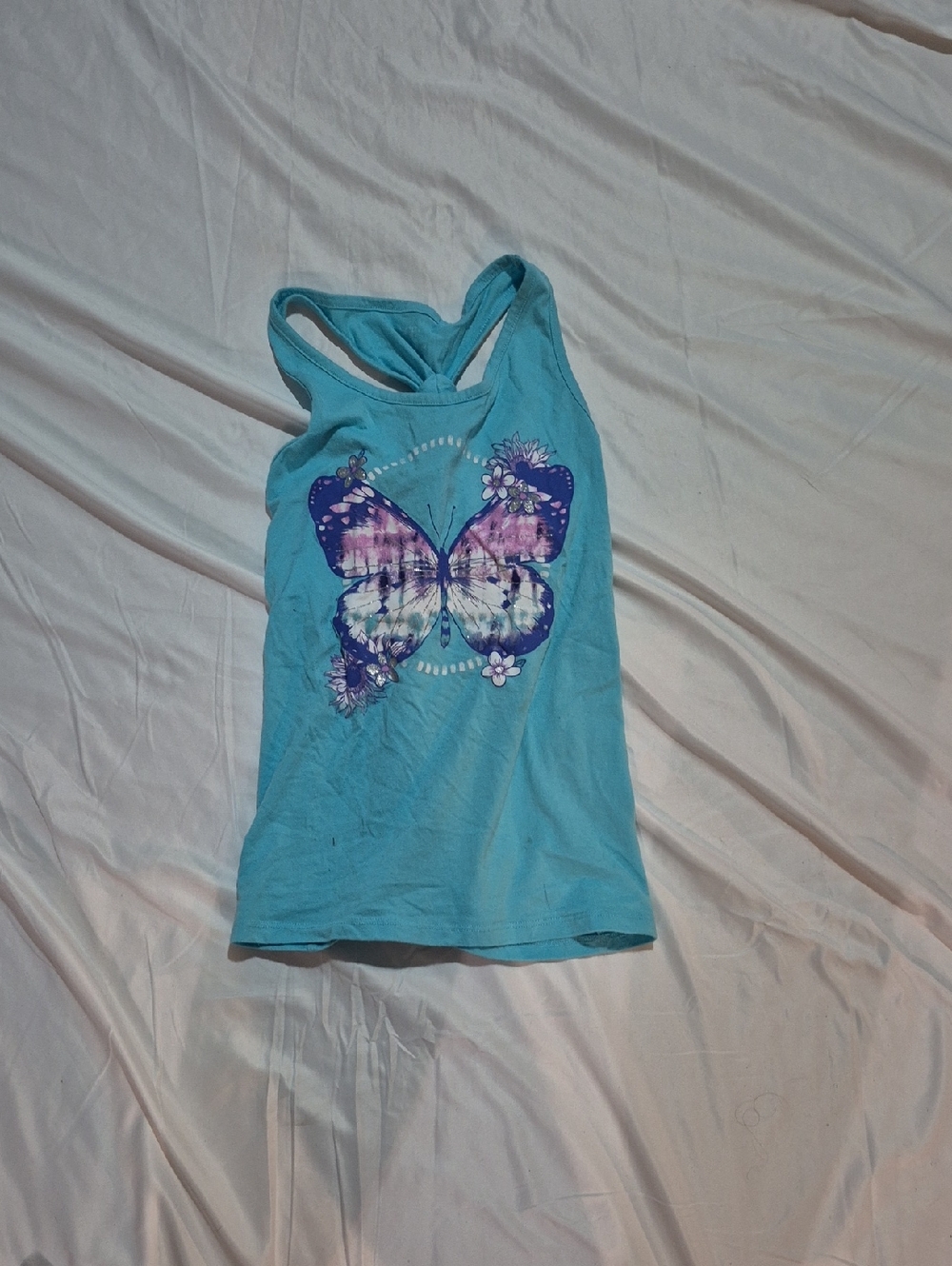 The Children's Place Turquoise Butterfly Racerback Tank